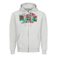 Dove Grey nurse Zipper Hoodie - RanaPortraitStore