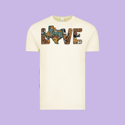 Love Texas Map Sunflower Leopard Cowhide Vintage Tee Designed By Artiststas