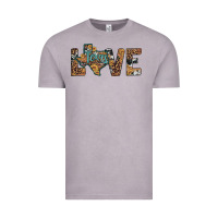 Vintage Zinc love texas map sunflower leopard cowhide Vintage Tee - Artiststas