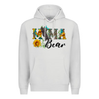 Dove Grey blue mama bear with cute bear Premium Hoodie - Artiststas