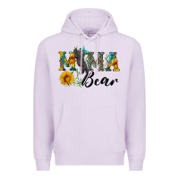 Lilac blue mama bear with cute bear Premium Hoodie - Artiststas