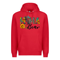Red blue mama bear with cute bear Premium Hoodie - Artiststas