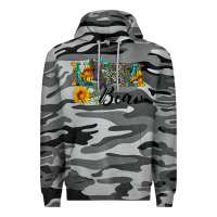 Slate Camo blue mama bear with cute bear Premium Hoodie - Artiststas