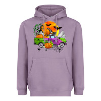 Lavender halloween farm truck Heavyweight Hoodie - Zillion Design Studio