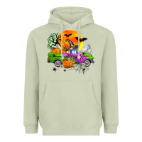 Matcha halloween farm truck Heavyweight Hoodie - Zillion Design Studio