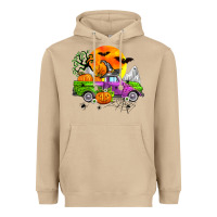Mushroom halloween farm truck Heavyweight Hoodie - Zillion Design Studio