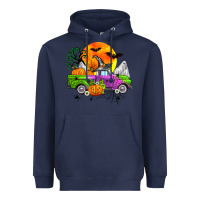 Navy halloween farm truck Heavyweight Hoodie - Zillion Design Studio