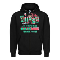 Black nurse in progress please wait Zipper Hoodie - RanaPortraitStore