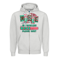 Dove Grey nurse in progress please wait Zipper Hoodie - RanaPortraitStore