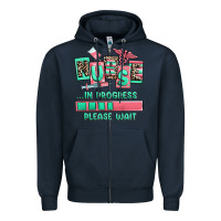Navy nurse in progress please wait Zipper Hoodie - RanaPortraitStore
