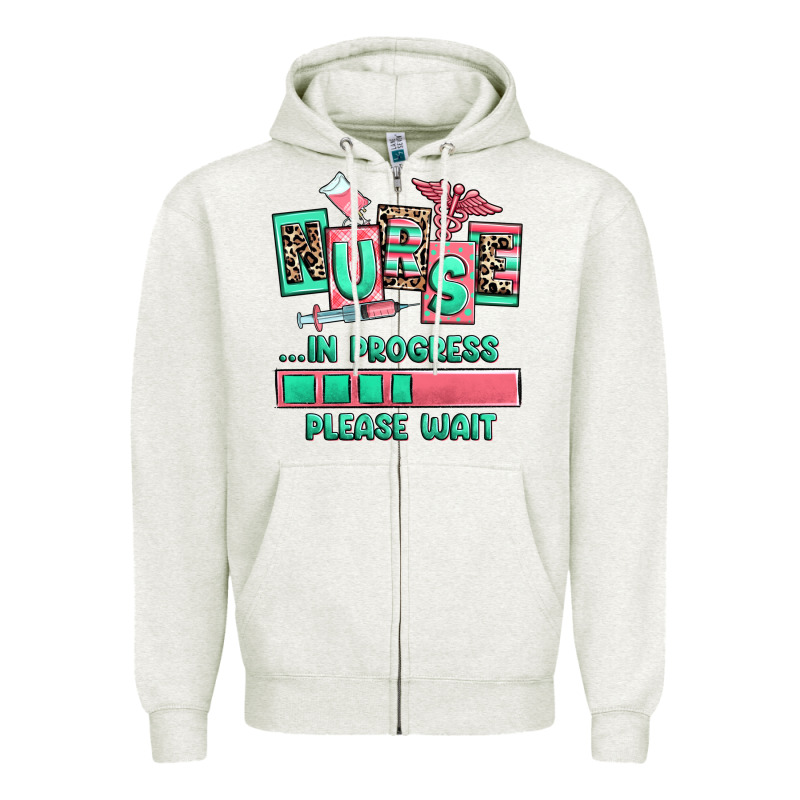 Nurse In Progress Please Wait Zipper Hoodie by RanaPortraitStore | Teevron