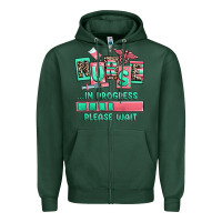 Sports Green nurse in progress please wait Zipper Hoodie - RanaPortraitStore
