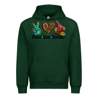 Foreset Green peace love rooster Urban Hoodie - BarkalooDesign