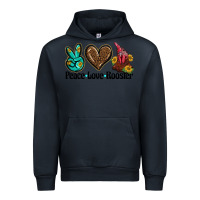 Navy peace love rooster Urban Hoodie - BarkalooDesign