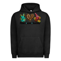 Pigment Black peace love rooster Urban Hoodie - BarkalooDesign