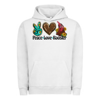 Pigment Lunar Rock peace love rooster Urban Hoodie - BarkalooDesign