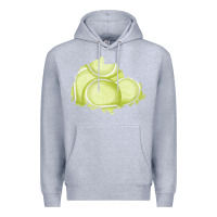 Heather Grey tennis patch Premium Hoodie - AdoDesignShop