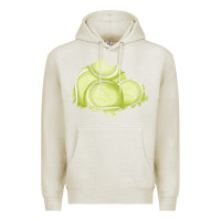 Oatmeal Heather tennis patch Premium Hoodie - AdoDesignShop