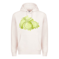 Pale Pink tennis patch Premium Hoodie - AdoDesignShop