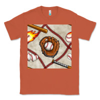 Copper baseball glove and bat seamless pattern Classic Tee - BundleAndBundleShop