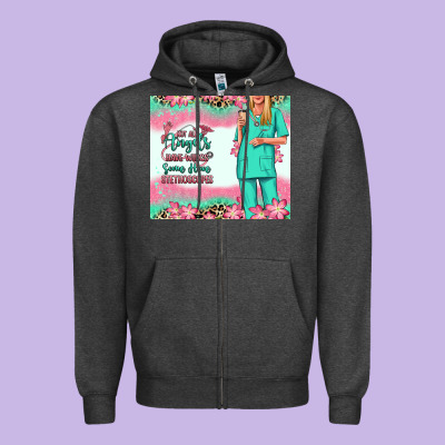Zipper Hoodie not all angels have wings blonde nurse