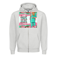 Dove Grey not all angels have wings blonde nurse Zipper Hoodie - RanaPortraitStore