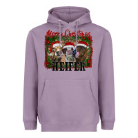 Lavender merry christmas heifer Heavyweight Hoodie - RanaPortraitStore