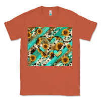 Copper leopard sunflower hearts Classic Tee - RanaPortraitStore