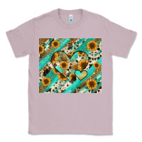 Lilac leopard sunflower hearts Classic Tee - RanaPortraitStore