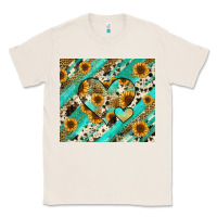Natural leopard sunflower hearts Classic Tee - RanaPortraitStore