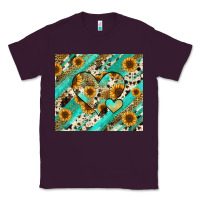 Plum leopard sunflower hearts Classic Tee - RanaPortraitStore