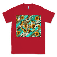 Red leopard sunflower hearts Classic Tee - RanaPortraitStore