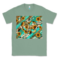 Sage leopard sunflower hearts Classic Tee - RanaPortraitStore
