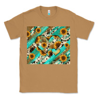 Toasted Coconut leopard sunflower hearts Classic Tee - RanaPortraitStore
