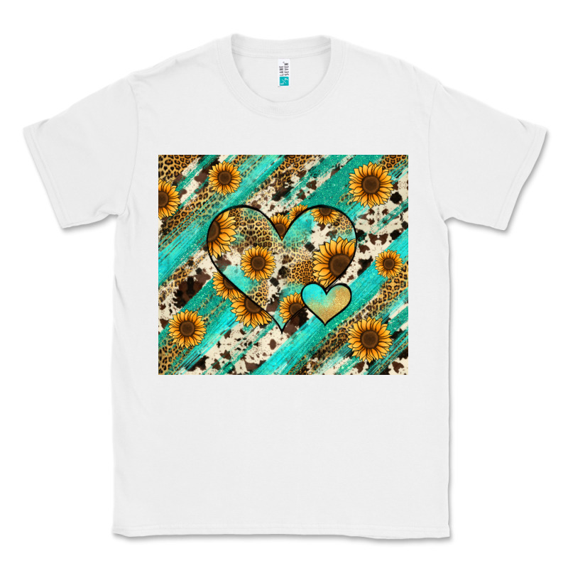 Leopard Sunflower Hearts Classic Tee by RanaPortraitStore | Teevron