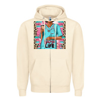 Sandshell nurse life afro woman Zipper Hoodie - RanaPortraitStore