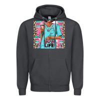 Smoke nurse life afro woman Zipper Hoodie - RanaPortraitStore