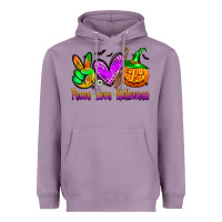 Lavender peace love halloween Heavyweight Hoodie - Zillion Design Studio
