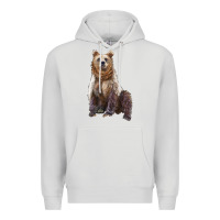 Dove Grey bear Premium Hoodie - Artiststas
