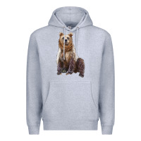 Heather Grey bear Premium Hoodie - Artiststas