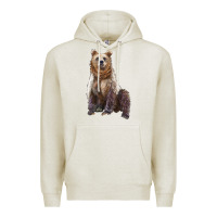 Oatmeal Heather bear Premium Hoodie - Artiststas