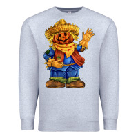 Heather Grey scarecrow Premium Sweatshirt - FaDigitalArtStudio