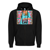 Black nurse life blonde woman Zipper Hoodie - RanaPortraitStore