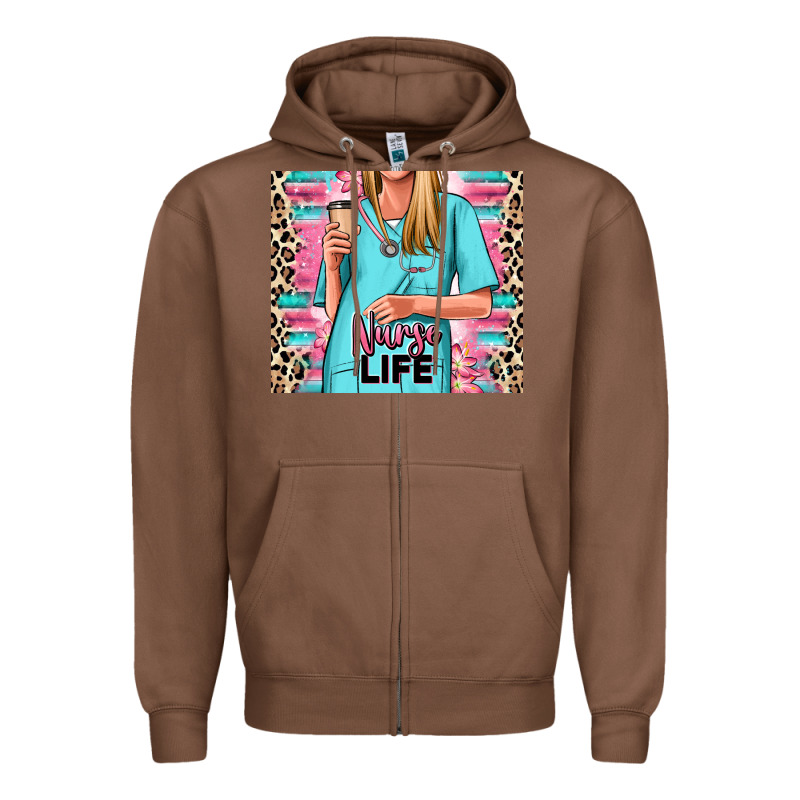 Nurse Life Blonde Woman Zipper Hoodie by RanaPortraitStore | Teevron