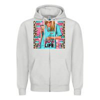 Dove Grey nurse life blonde woman Zipper Hoodie - RanaPortraitStore