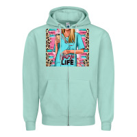Seafoam nurse life blonde woman Zipper Hoodie - RanaPortraitStore