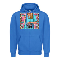 True Royal nurse life blonde woman Zipper Hoodie - RanaPortraitStore