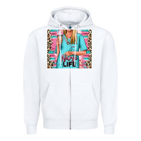 White nurse life blonde woman Zipper Hoodie - RanaPortraitStore