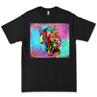 Black Colorful Unicorn Horse Premium Tee - LillyAllenDesigns