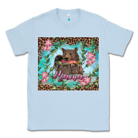 Dusty Blue mama bear haunting fish floral Classic Tee - RanaPortraitStore